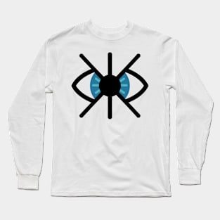 Simple tribal eye tattoo design Long Sleeve T-Shirt